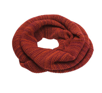 Disana woolen loop scarf orange cassis