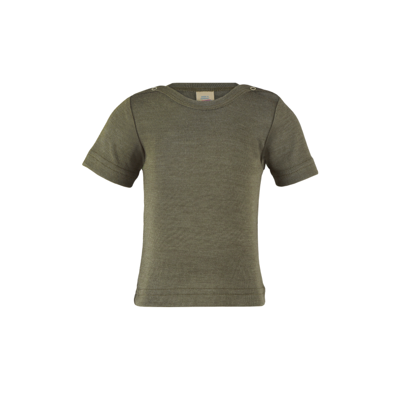 Engel natur wolzijde tshirt olive
