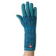 Apu Kuntur baby alpaca gloves turquoise with motive