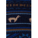 Apu Kuntur sokken alpaca wol blauw met motief