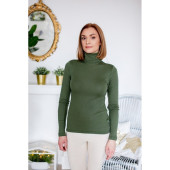 Green Rose wollen longsleeve met col zwart