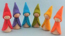 Zes regenboogkabouters helder (Atelier Pippilotta)