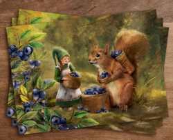 Iris Esther postal card blueberry hill