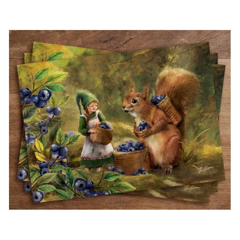 Iris Esther postal card blueberry hill