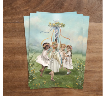 Iris Esther postal card maypole dance