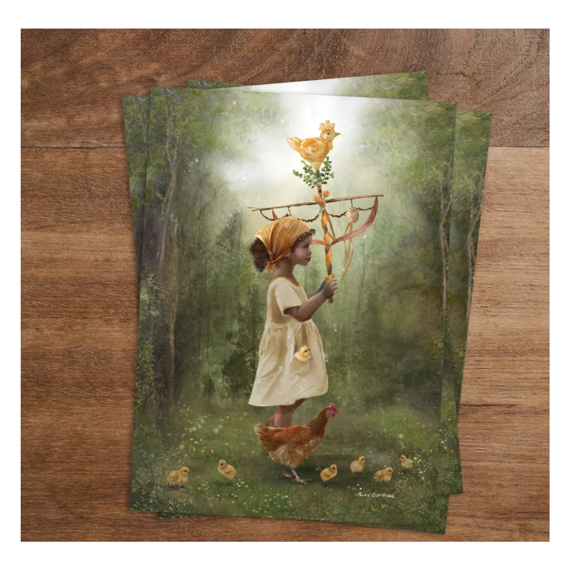 Iris Esther postal card palm sunday