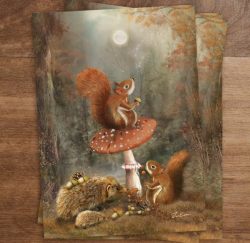 Iris Esther postal card preparing for winter