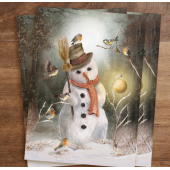 Iris Esther postkaart snowman