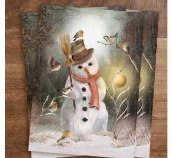 Iris Esther postal card snowman