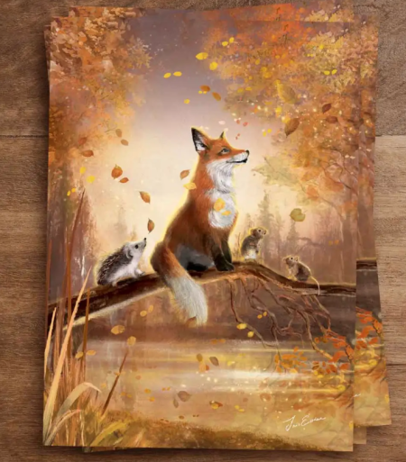 Iris Esther postal card wonder fall