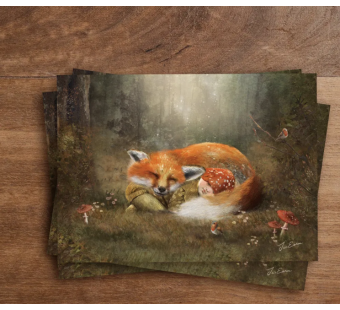 Iris Esther postal card  woodland lullaby