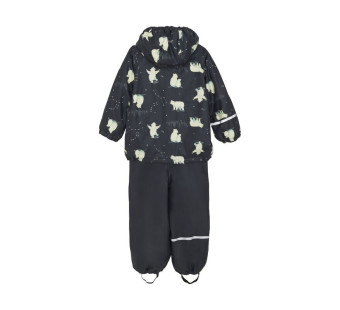 Celavi rain suit fleece lined with bears navy