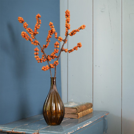 Sjaal met verhaal branch  ilex orange