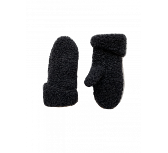 We are woven woolen mittens flat white