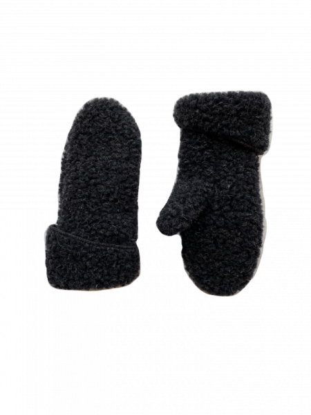We are woven woolen mittens flat white