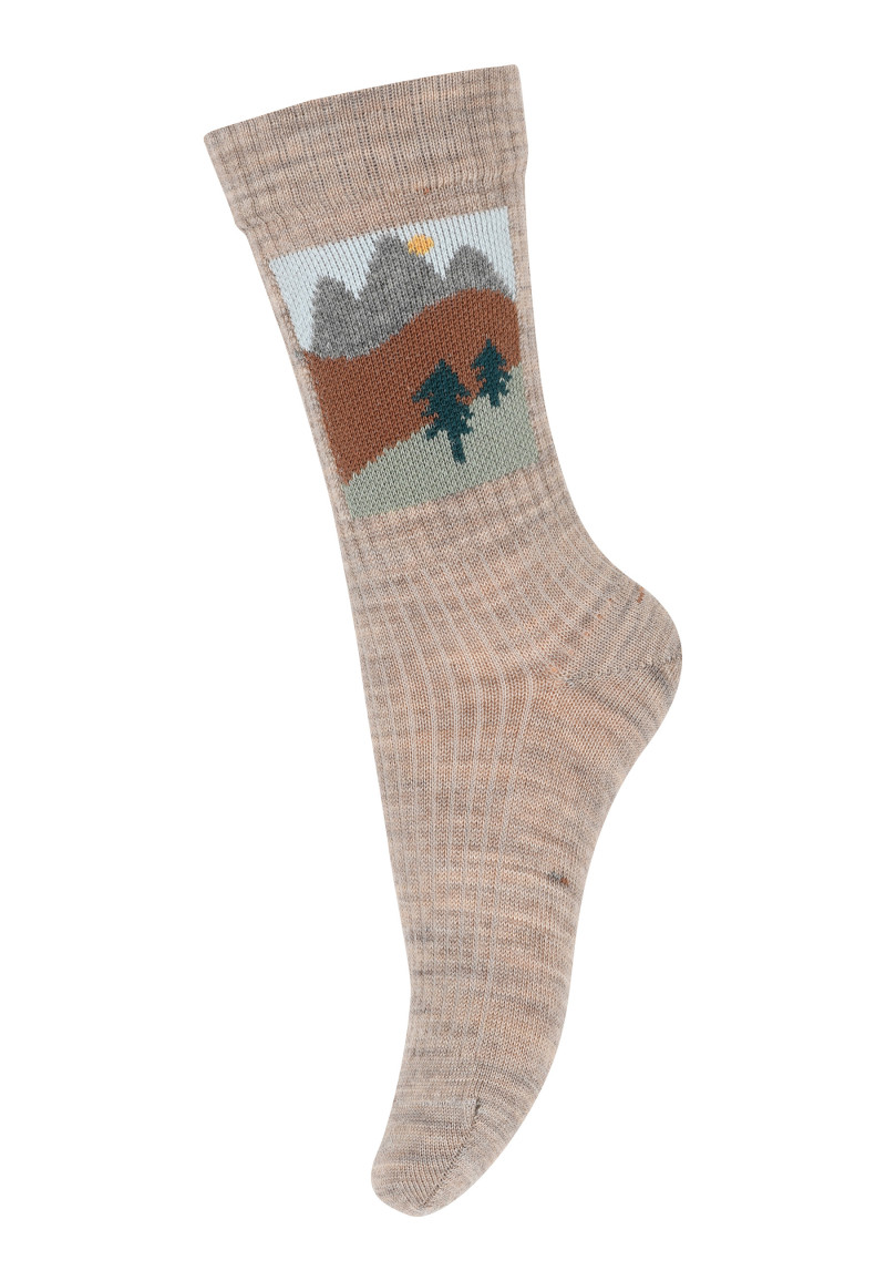 MP Denmark socks landscape light brown melange (79268)