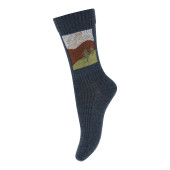 MP Denmark socks landscape dark denim melange (79268)