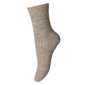 MP Denmark rib socks light brown melange (489)