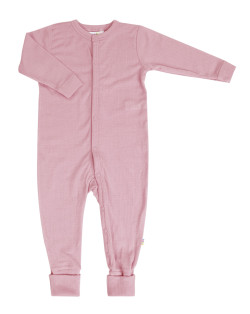 Joha jumpsuit oudroze met omslag 100% merinowol  (56140)
