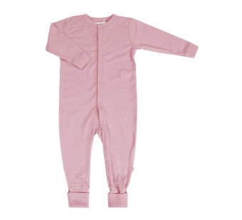 Joha jumpsuit oudroze met omslag 100% merinowol  (56140)