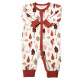 Joha outlet jumpsuit bamboe bordeaux met blaadjes