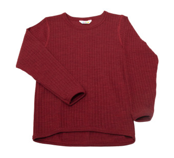 Joha wollen longsleeve met ribstructuur bordeaux  (16341)