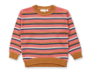 Sense Organics knitted sweater pink blue camel striped