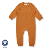 Sense Organics baby romper in merino wool camel