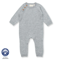 Sense Organics baby romper in merino wool camel