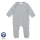 Sense Organics baby romper in merino wool grey