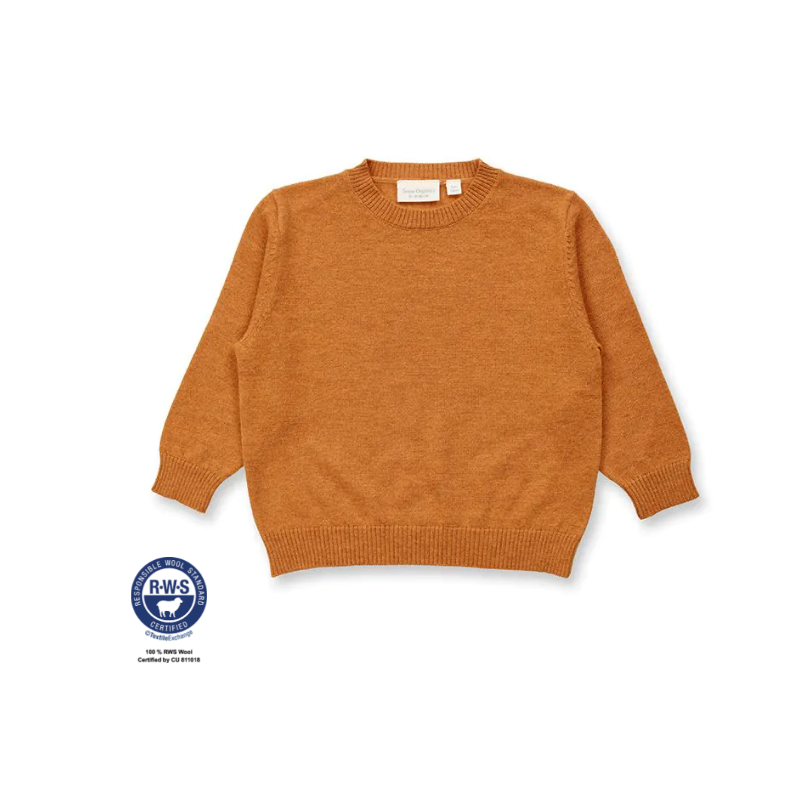 Sense organic wollen trui camel