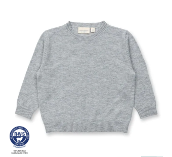 Sense organics wollen trui grijs Sense organics wollen trui grijs