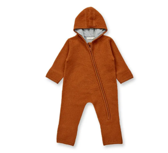 Sense Organics gekookte wollen jumpsuit bruin