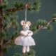 Sjaal met verhaal hanger ballerina muis wit