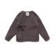 Puri organics cardigan chocolade 80% cotton 20% wool