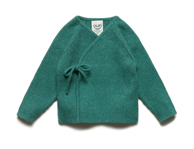 Puri organics kimono vestje bruin 80% katoen 20% wol