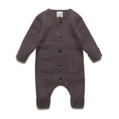 Puri organics jumpsuit mauve 80% cotton 20% wool