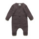 Puri organics jumpsuit chocolade 80% cotton 20% wool