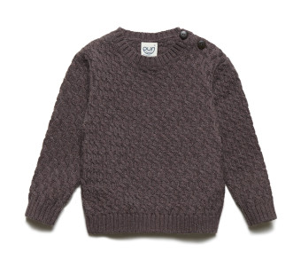 Puri organics sweater chocolade 80% cotton 20% wool