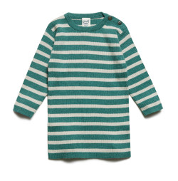 Puri organics gebreide jurk mauve 80% katoen 20% wol