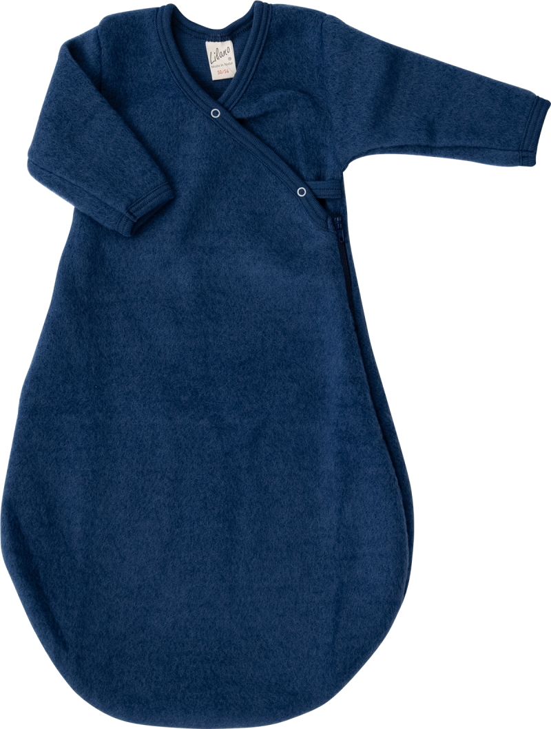 Lilano brushed woolen sleeping bag navy