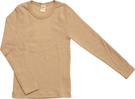 Lilano wolzijde longsleeve met ronde hals zand (100902)