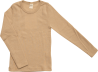 Lilano wolzijde longsleeve met ronde hals zand (100902)