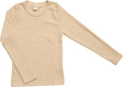 Lilano wool slik longsleeve  sand striped