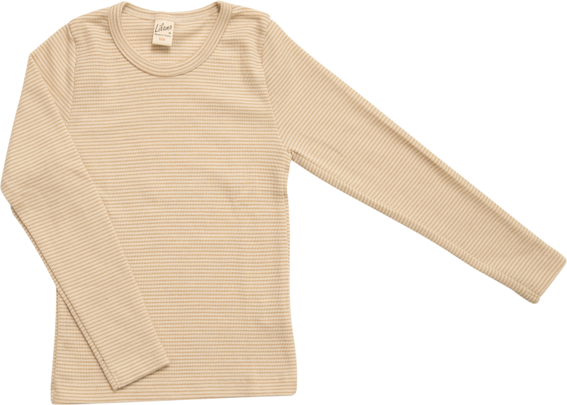Lilano wool slik longsleeve  sand striped