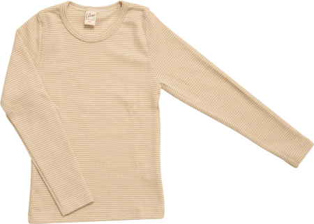 Lilano wool slik longsleeve  sand striped