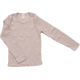 Lilano wolzijde longsleeve met ronde hals Mauve gestreept  (100302)