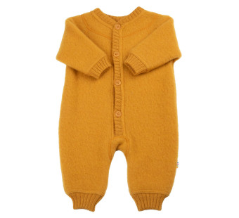 Joha merino wolfleece jumpsuit okergeel (37971)