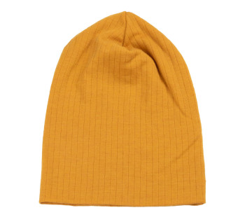 Joha wollen beanie voor volwassenen okergeel (98521)