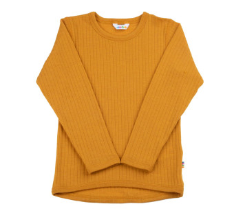 Joha wollen longsleeve met ribstructuur okergeel  (16341)